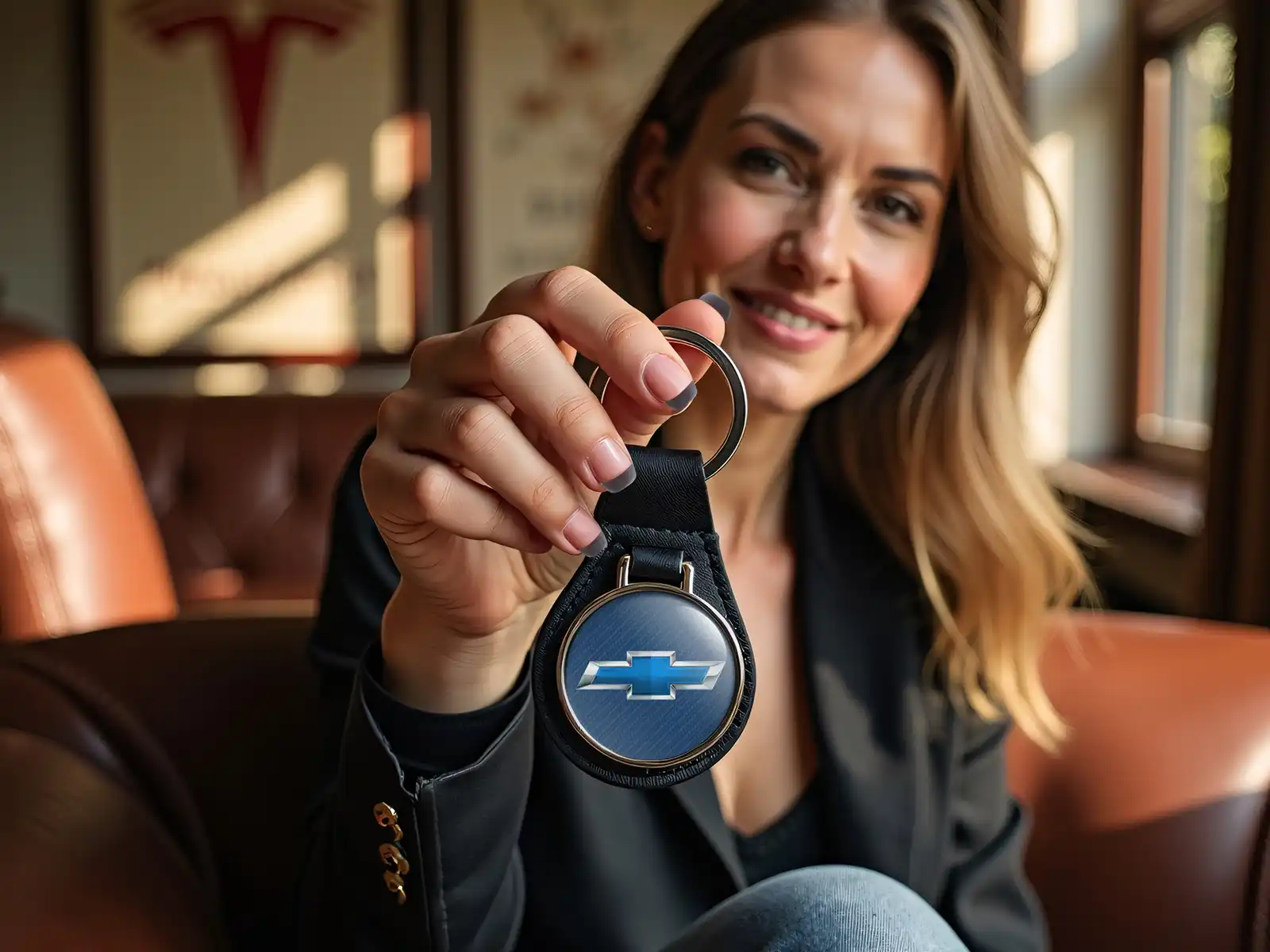 Chevrolet  Porte-clé Cuir Perso Force Haut Max